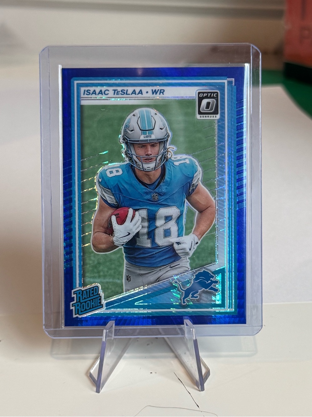 🔥 2025 Isaac TeSLAA Panini Donruss Optic Rated Rookie Blue Hyper Prizm